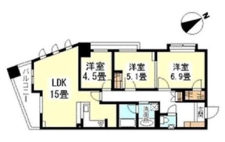 THEパームス代々木上原コスモテラスの間取り