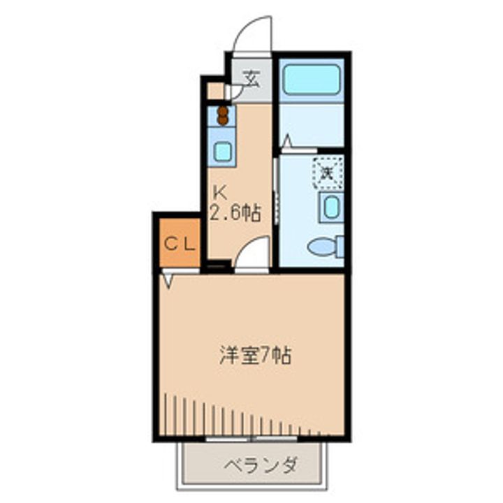 東京都杉並区永福1丁目の賃貸アパートの間取り