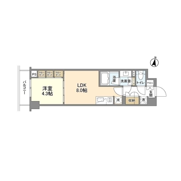 ザ・パークハビオ柿の木坂の間取り