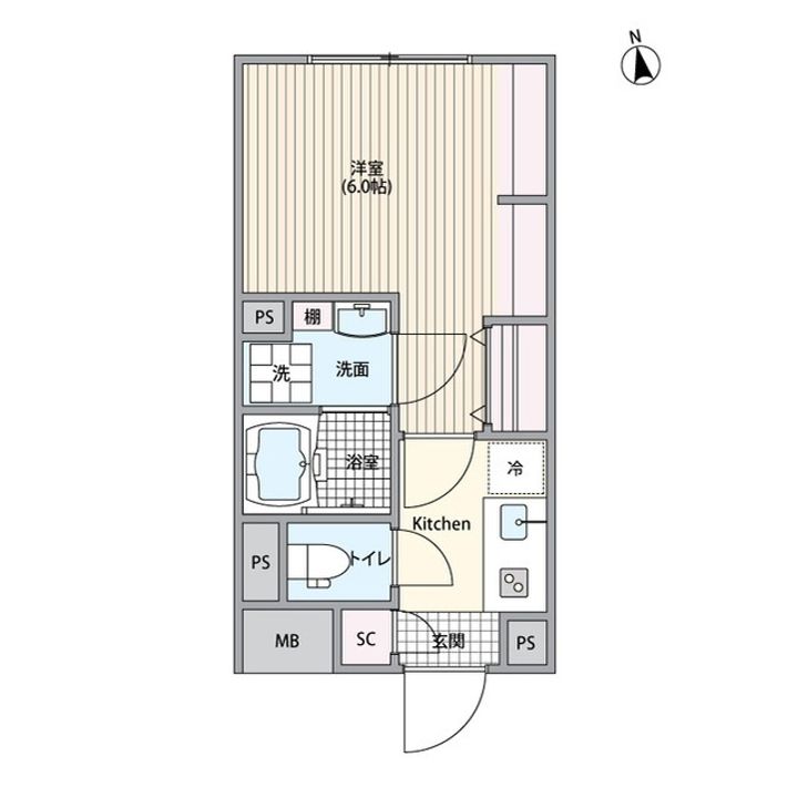 エルファーロ笹塚Ⅲの間取り