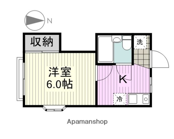 東京都小平市小川町1丁目の賃貸アパートの間取り
