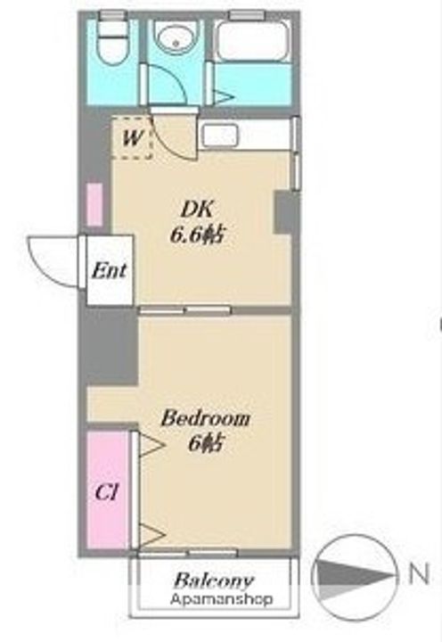 東京都武蔵野市境1丁目の賃貸マンションの間取り