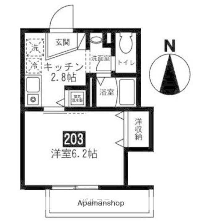 東京都西東京市南町4丁目の賃貸アパートの間取り
