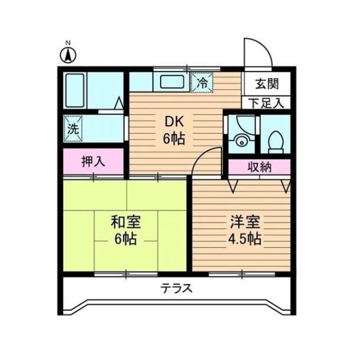 ルミエール本宿弐番館0103の間取り