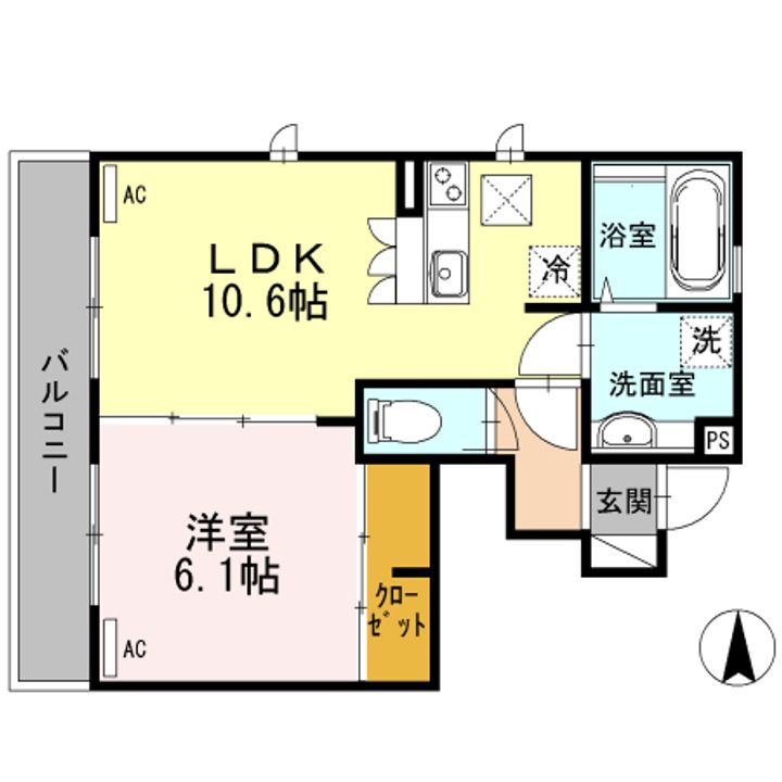 ハピネス仲町の間取り