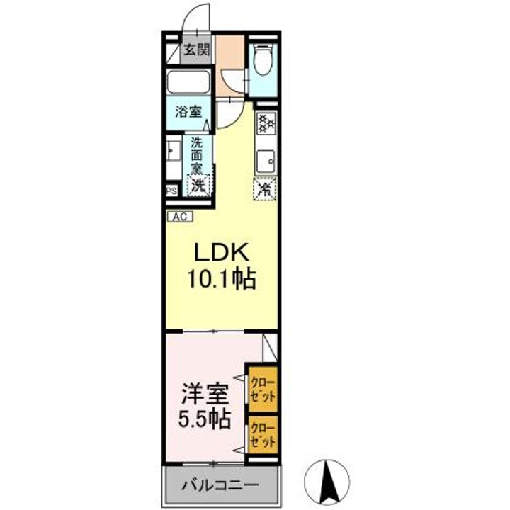 Dアセット栄町301の間取り