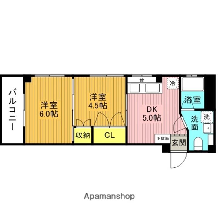 東京都三鷹市上連雀4丁目の賃貸マンションの間取り