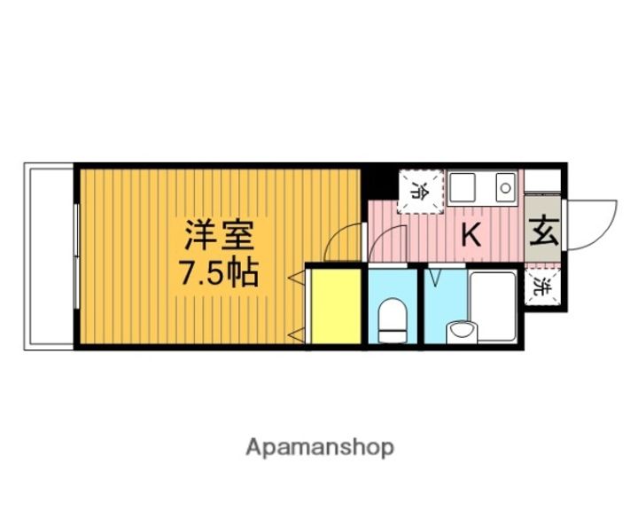 東京都武蔵野市境南町5丁目の賃貸マンションの間取り