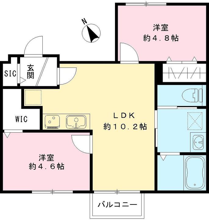 THE HALE202号室の間取り