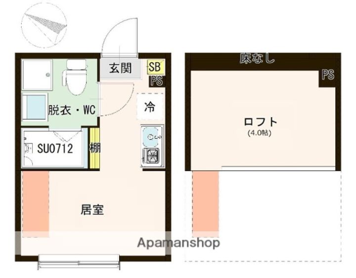 東京都中野区白鷺3丁目の賃貸アパートの間取り