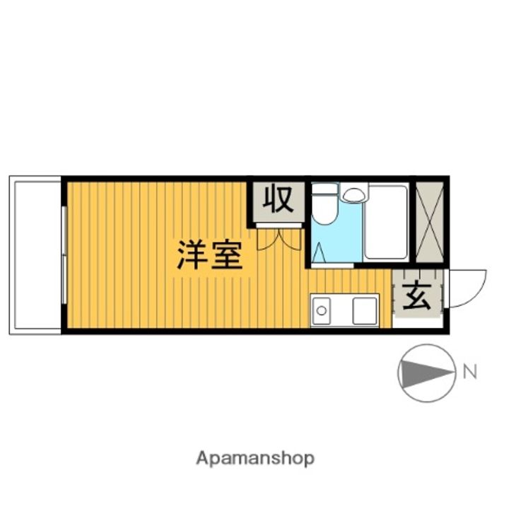 東京都国立市北1丁目の賃貸マンションの間取り