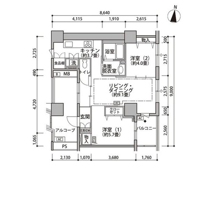 東雲キャナルコートCODAN19号棟の間取り
