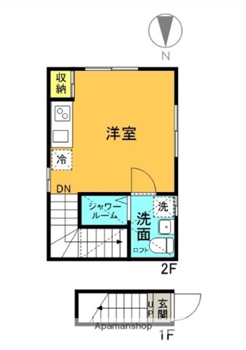 東京都葛飾区四つ木1丁目の賃貸アパートの間取り