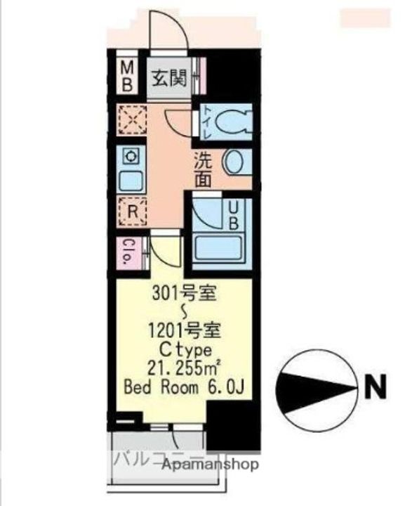 東京都葛飾区亀有3丁目の賃貸マンションの間取り