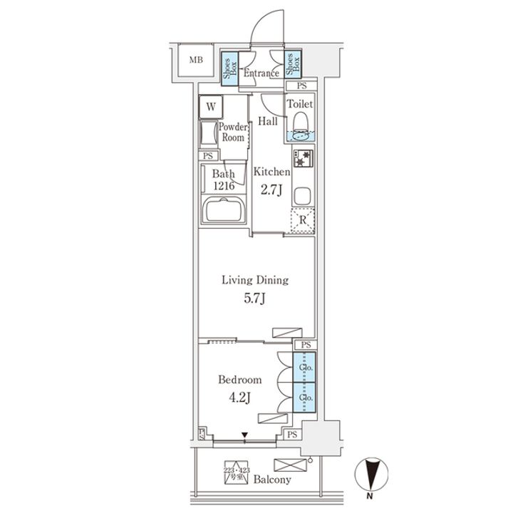 フロンティアレジデンス錦糸公園の間取り