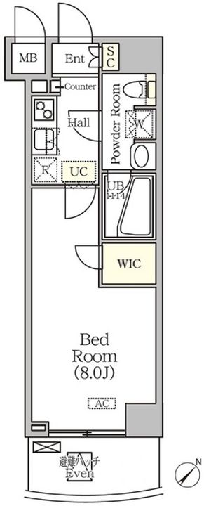 アジールコート門前仲町の間取り