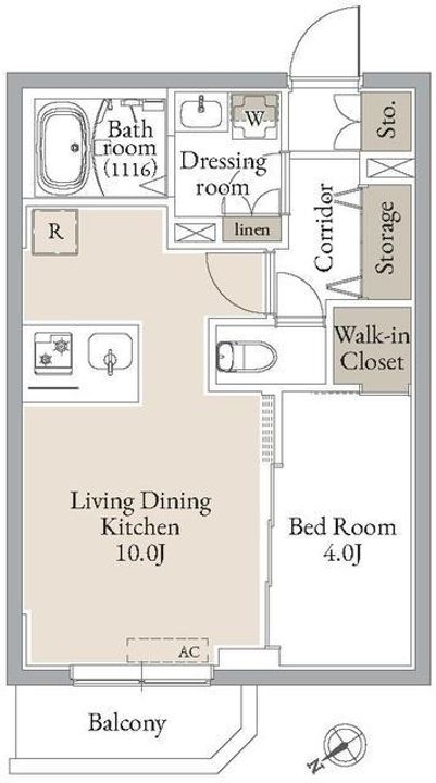 ルネサンスコート門前仲町の間取り
