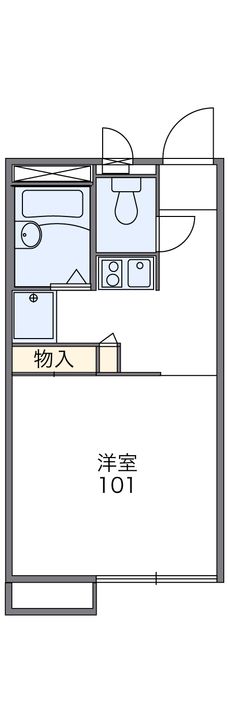 レオパレスグリーンハウスⅢ104の間取り
