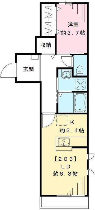 ARIES国立 アリエスクニタチ203号室の間取り