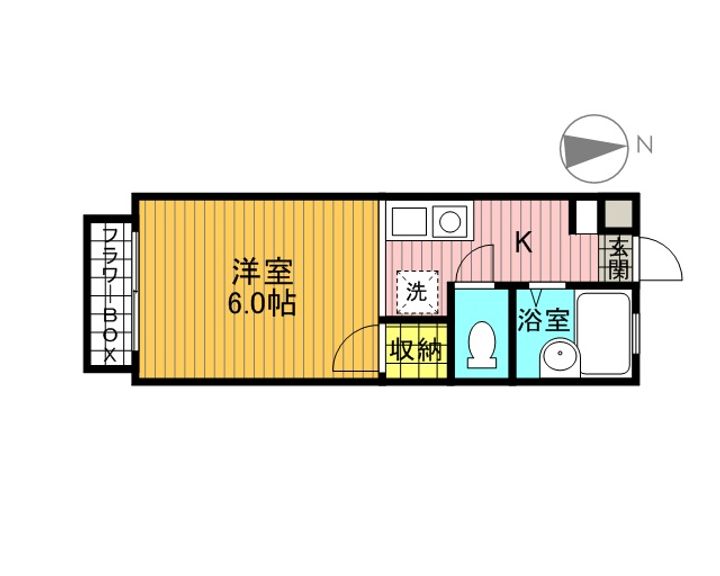 東京都練馬区関町南2丁目の賃貸アパートの間取り