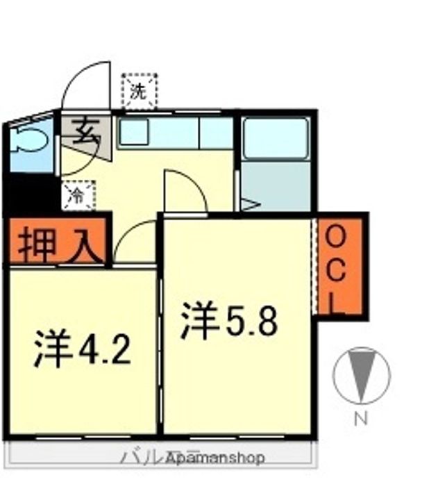東京都目黒区緑が丘3丁目の賃貸マンションの間取り