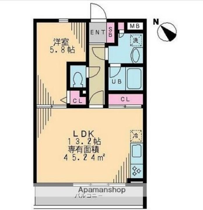 東京都目黒区柿の木坂2丁目の賃貸マンションの間取り