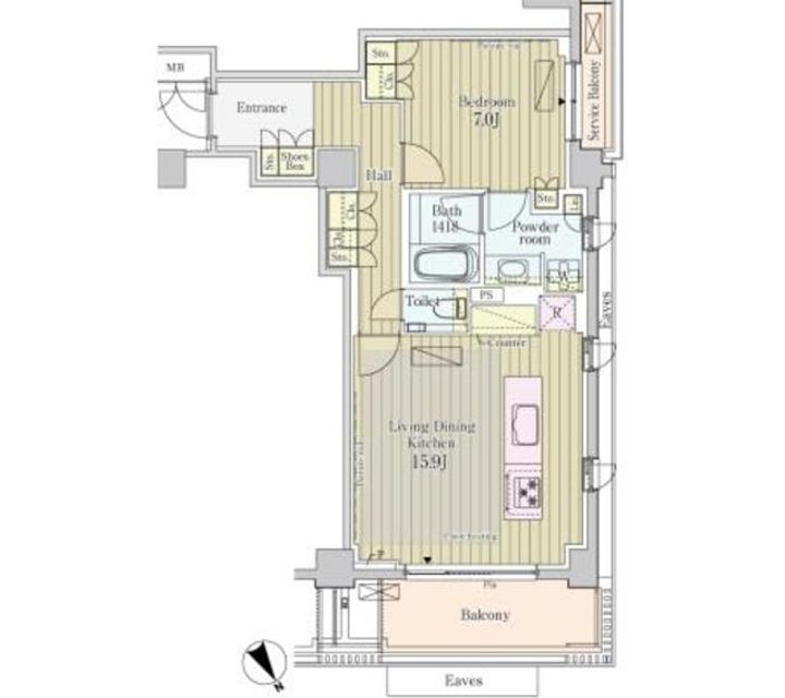 パークアクシスプレミア表参道の間取り