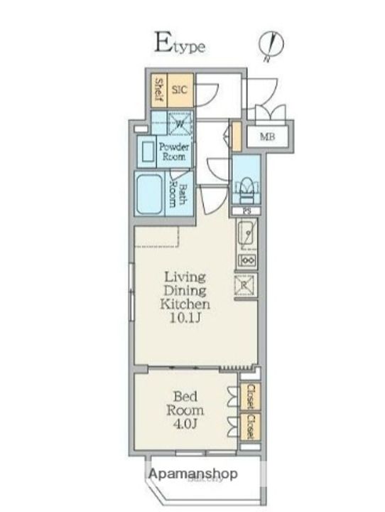 東京都大田区池上6丁目の賃貸マンションの間取り