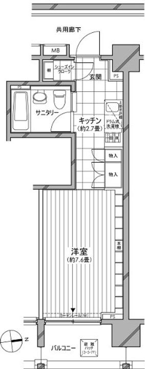 カスタリア麻布十番七面坂の間取り