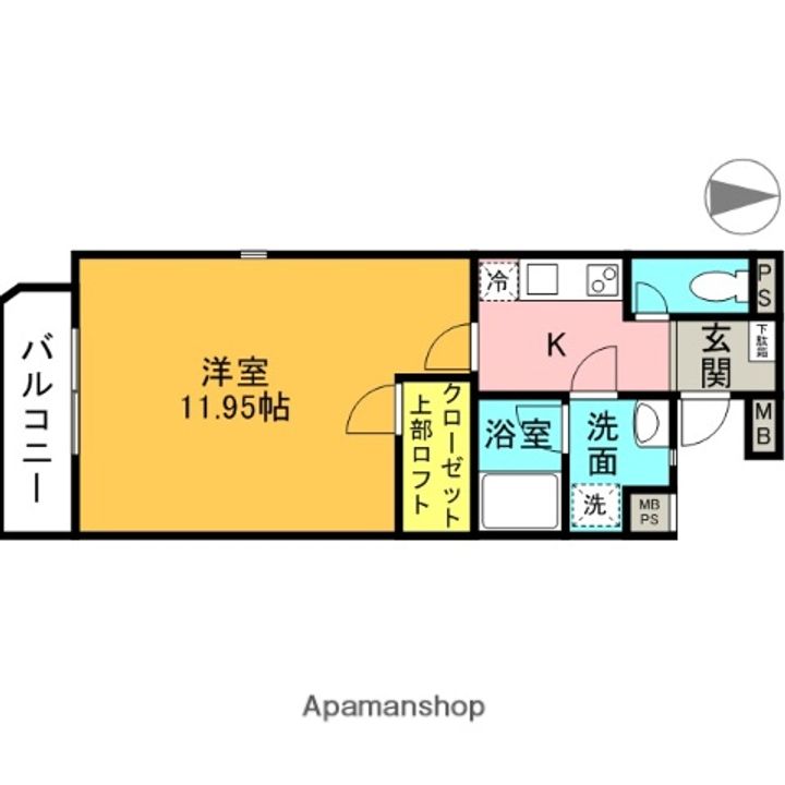 東京都足立区綾瀬2丁目の賃貸マンションの間取り