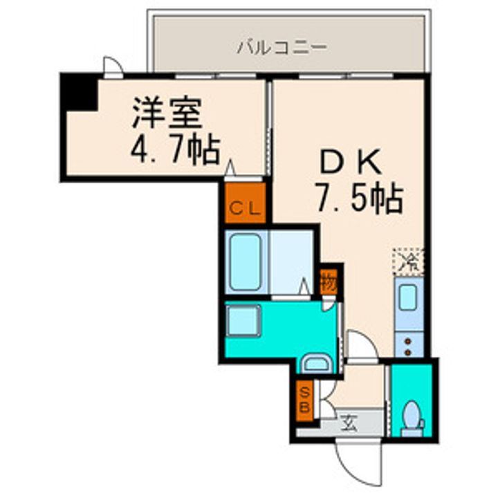 東京都荒川区西日暮里5丁目の賃貸マンションの間取り