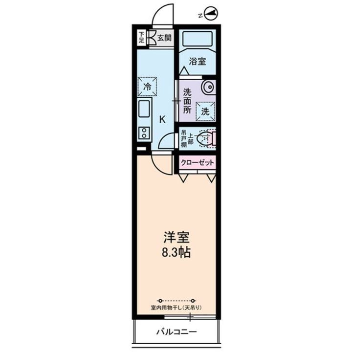 東京都葛飾区亀有3丁目の賃貸アパートの間取り