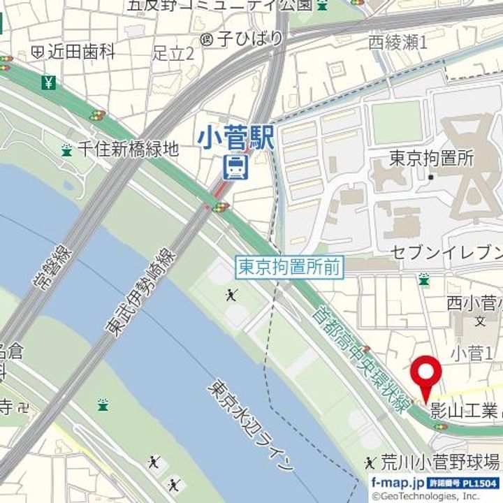 東京都葛飾区小菅1丁目の賃貸アパートの周辺