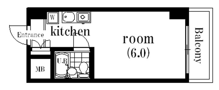 東京都目黒区五本木2丁目の賃貸マンションの間取り