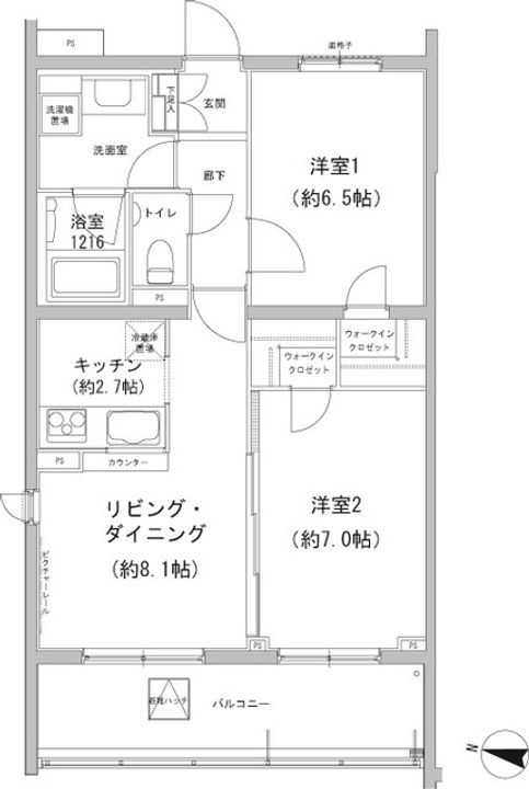 ヒューリックコート雪が谷の間取り