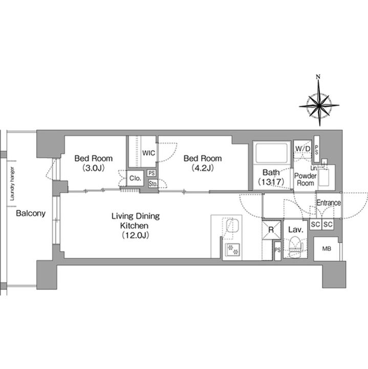 コンフォリア・リヴ大森西の間取り
