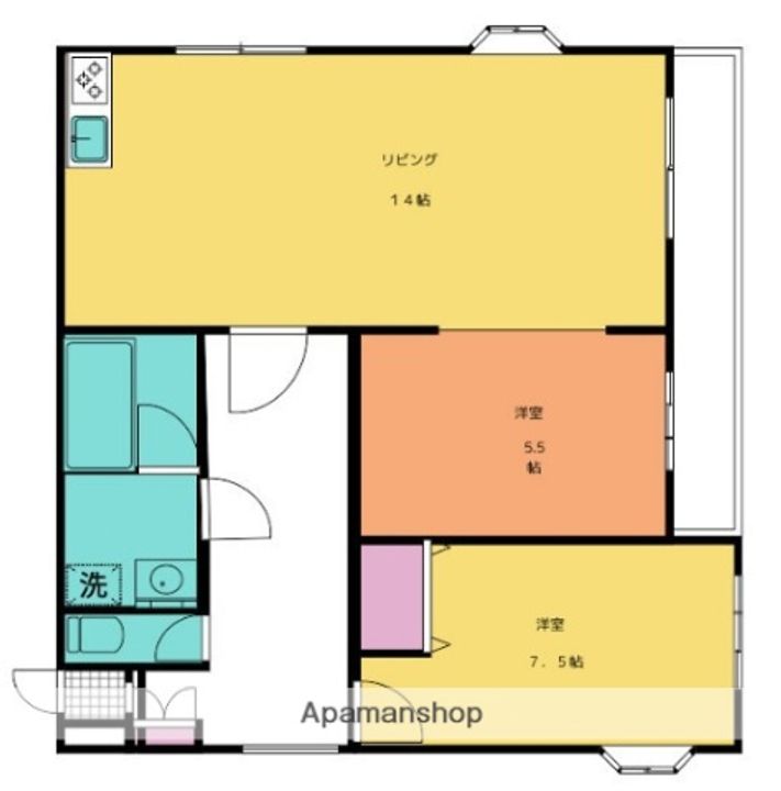 東京都大田区西糀谷1丁目の賃貸マンションの間取り
