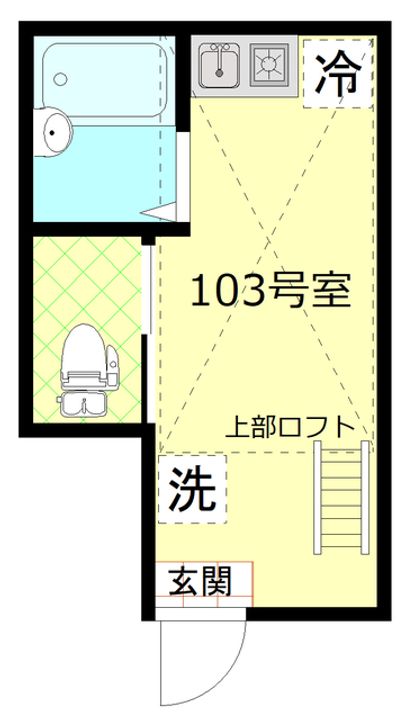 東京都大田区大森北6丁目の賃貸アパートの間取り