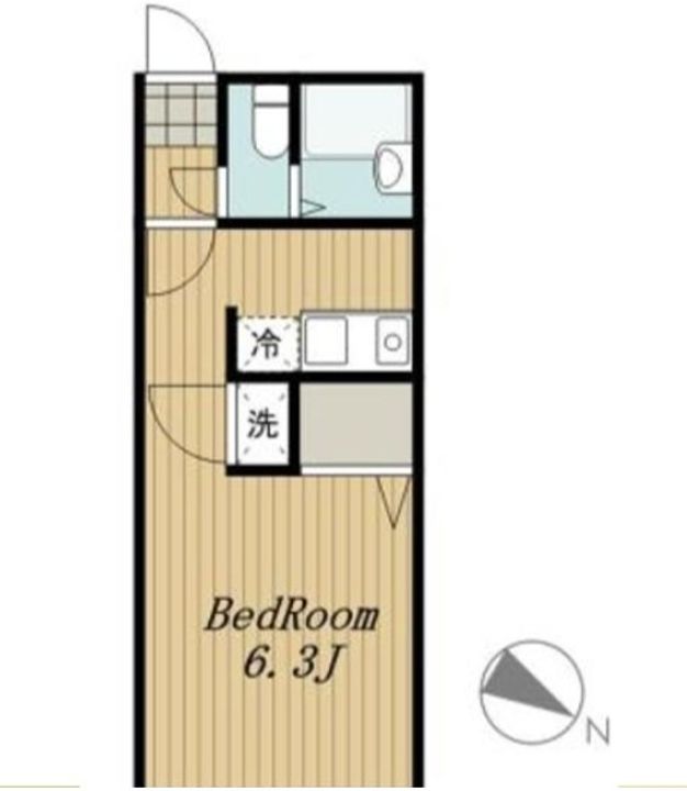 東京都渋谷区笹塚3丁目の賃貸マンションの間取り