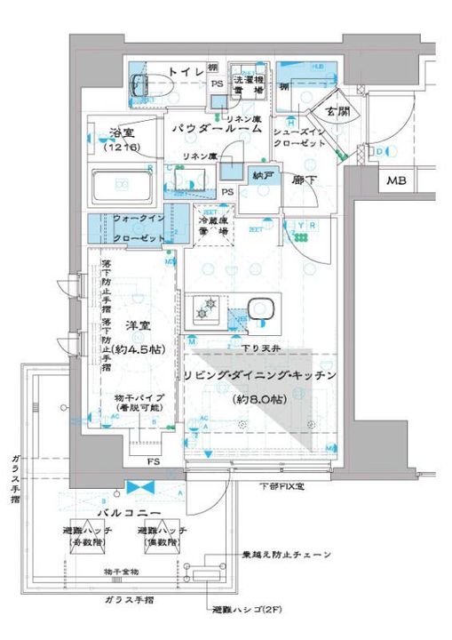 東京都板橋区中板橋の賃貸マンションの間取り