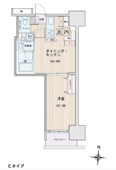 エスティメゾン錦糸町Ⅱの間取り