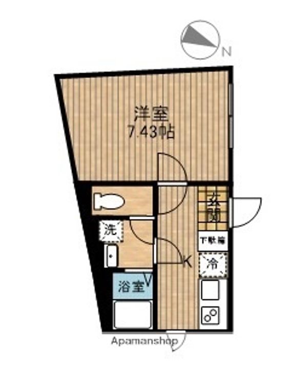 東京都板橋区大山町の賃貸マンションの間取り
