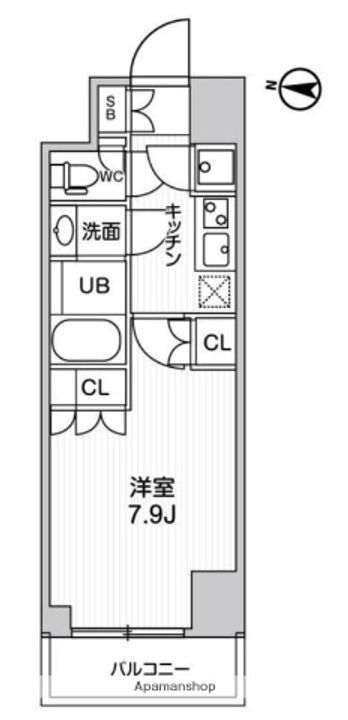 東京都墨田区千歳3丁目の賃貸マンションの間取り