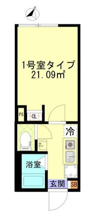東京都板橋区宮本町の賃貸アパートの間取り