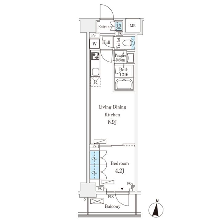 フロンティアレジデンス錦糸公園の間取り