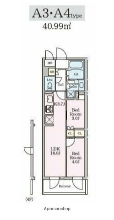 東京都目黒区大岡山1丁目の賃貸アパートの間取り