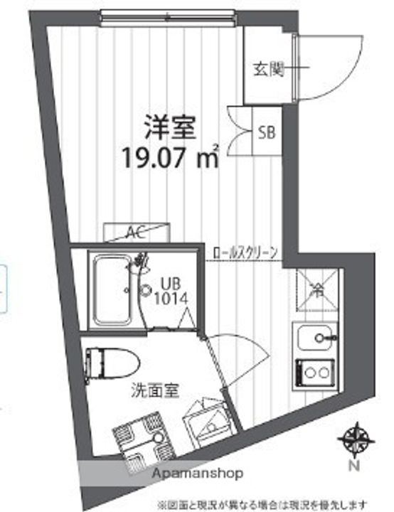 東京都品川区豊町3丁目の賃貸マンションの間取り