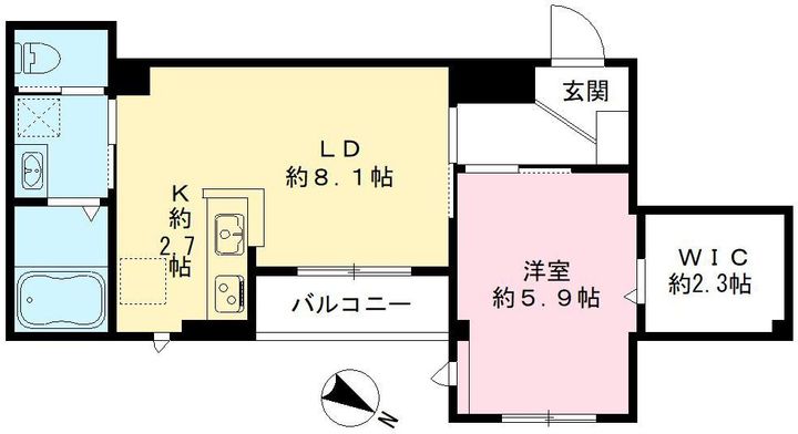 BLAN CUBE 戸越公園(NEARLY ZEH)302号室の間取り