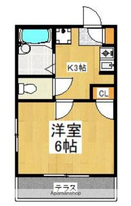 東京都杉並区下井草2丁目の賃貸アパートの間取り