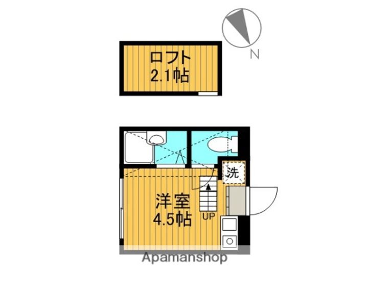 東京都国分寺市東恋ヶ窪4丁目の賃貸アパートの間取り